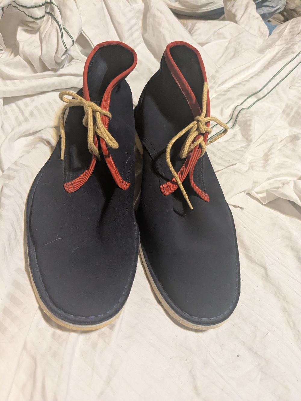 Women Pierre Hardy Antoine Desert Boots Navy Suede 3 cm Heel 41/11